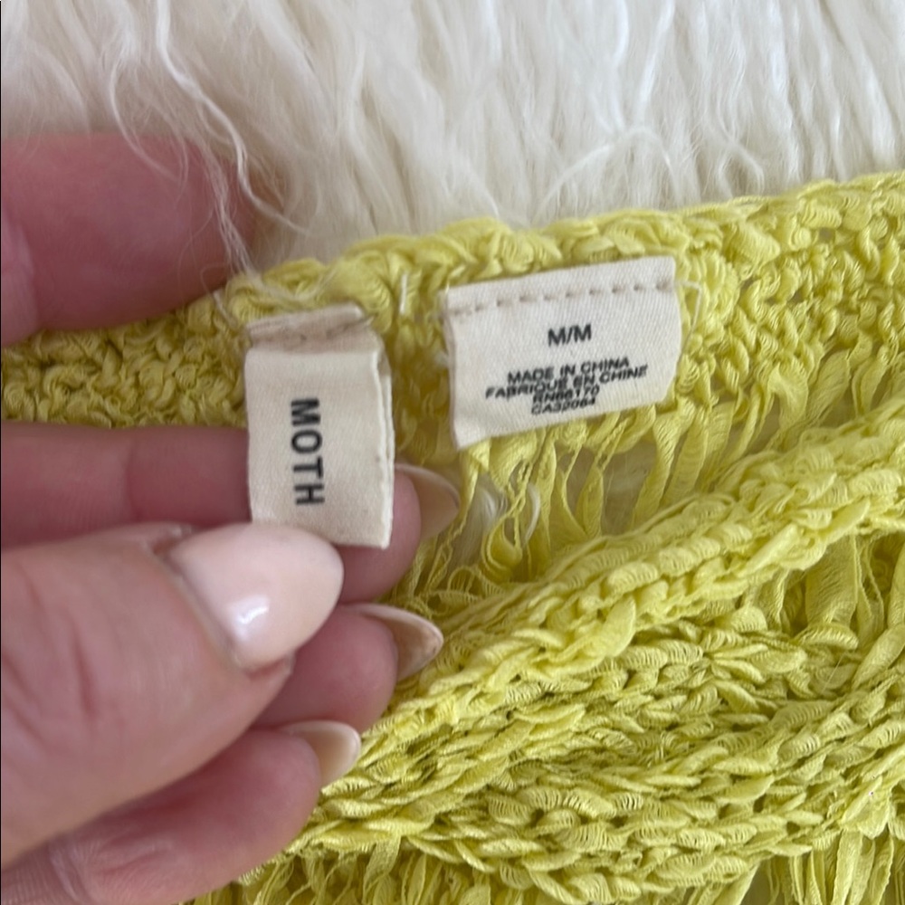 Lime Green Textured Women's Sweater - Picture 2 of 2